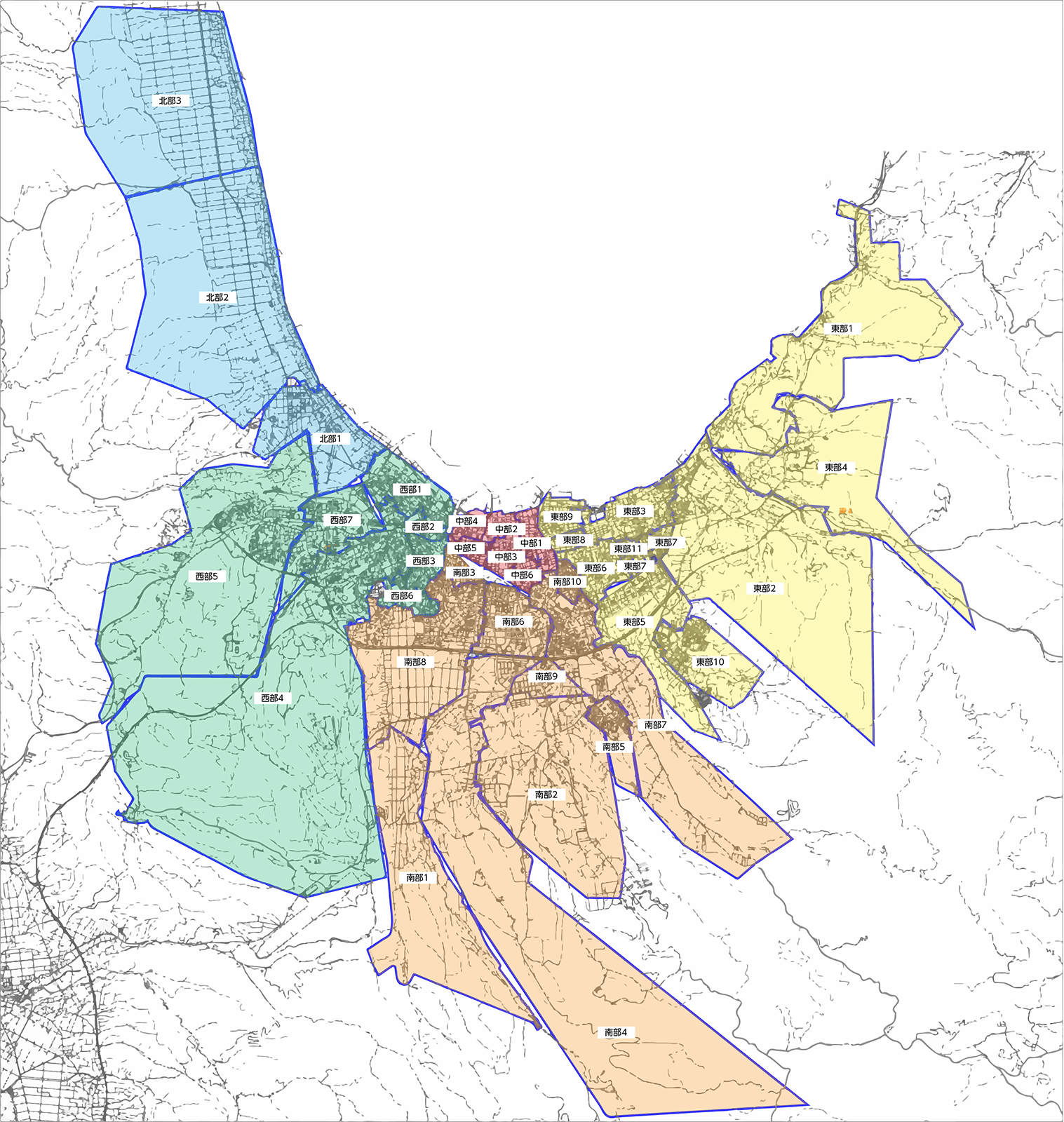連合町会区分図
